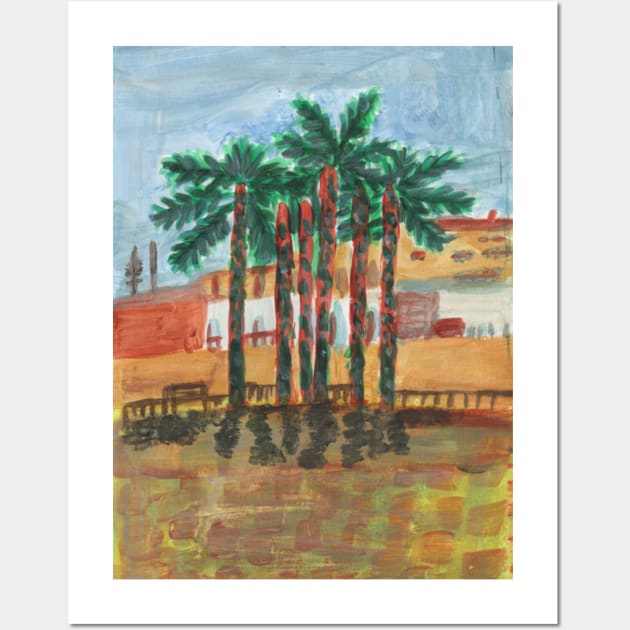 Palm Trees in Malaga City Wall Art by Mila-Ola_Art